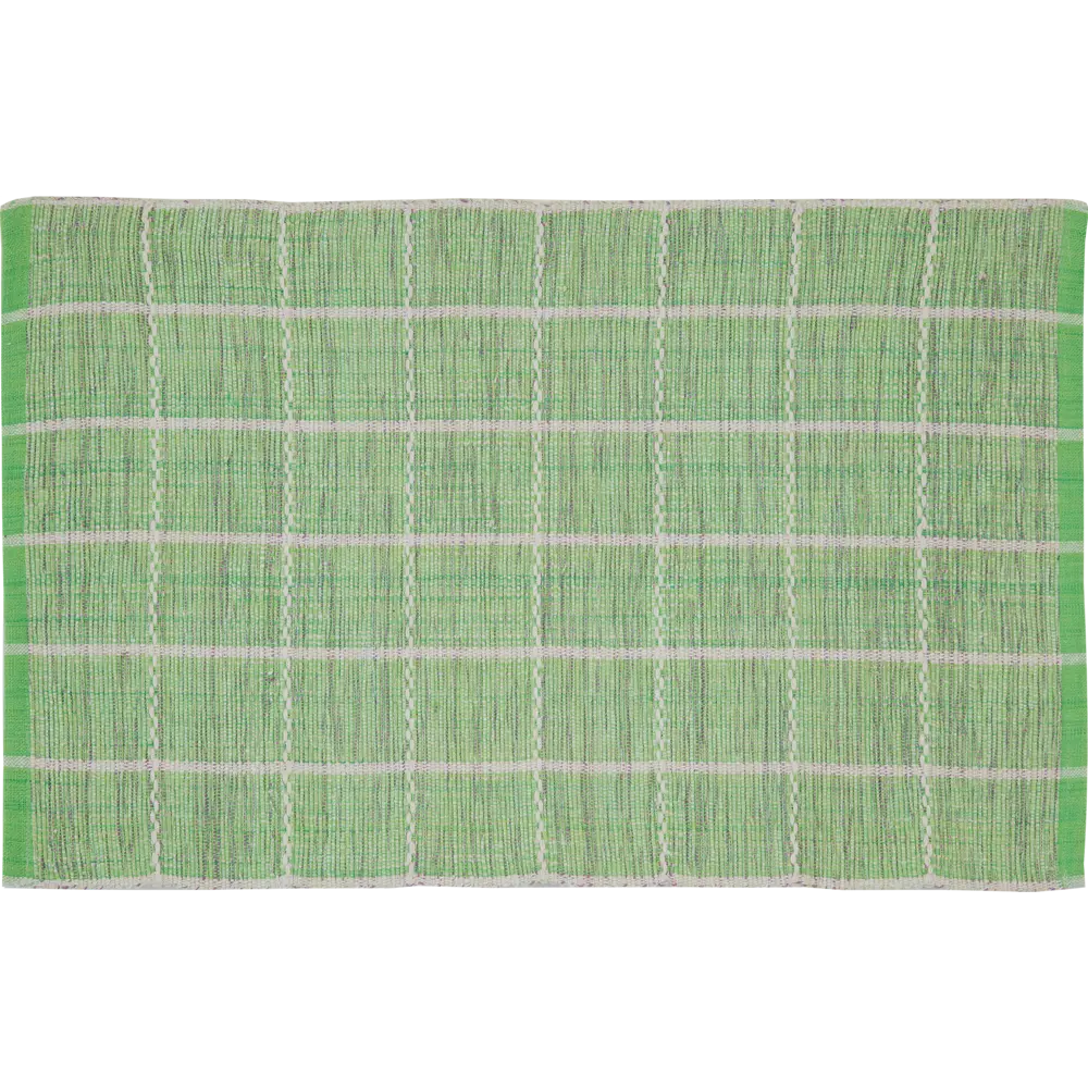 Коврик Клетка 60x90 см хлопок цвет зеленый CTIM STLM-2062488