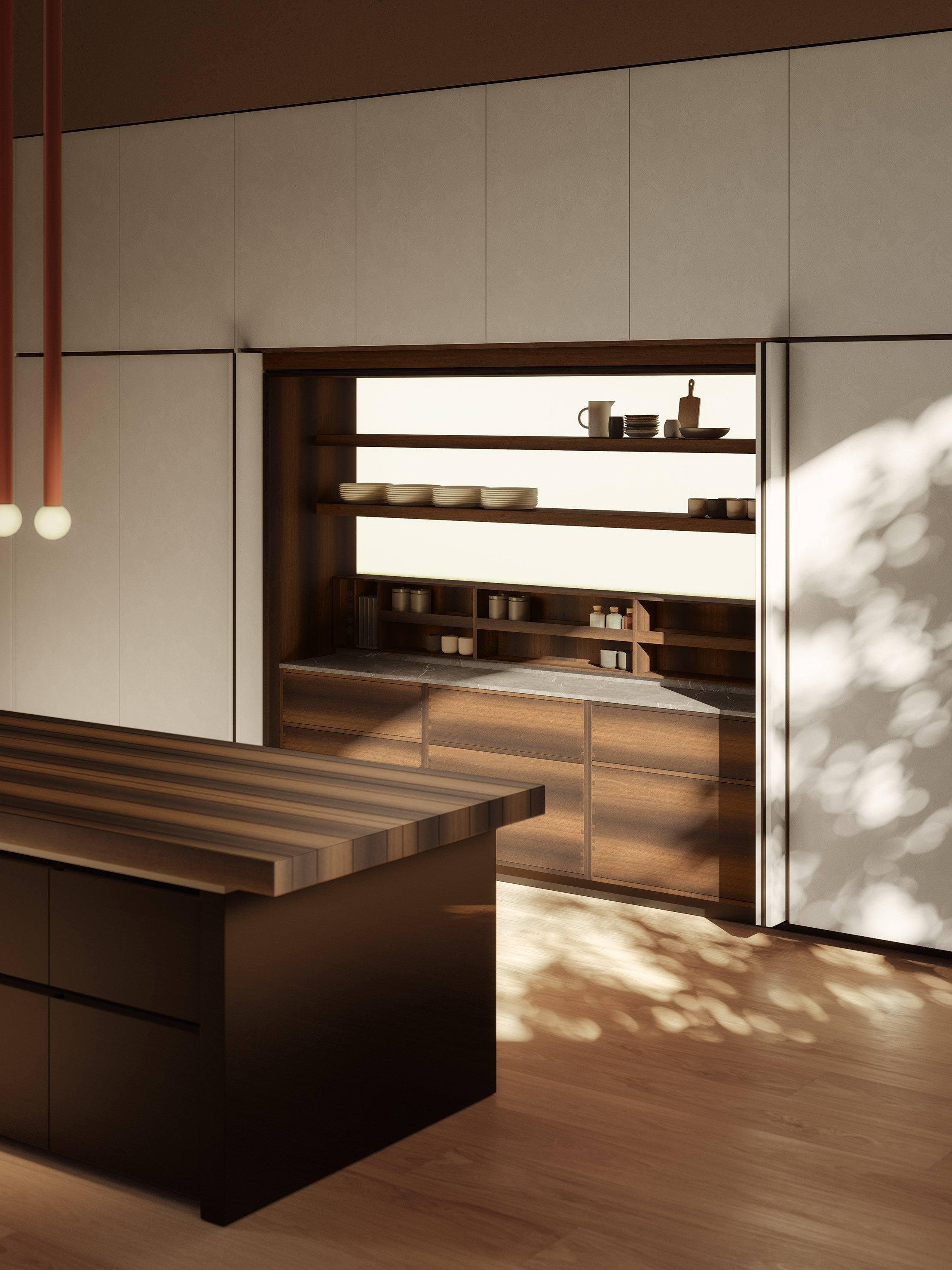 Деревянная кухня на заказ с островом Boffi Case 5.0 ARCH-00026957 - Вид №1