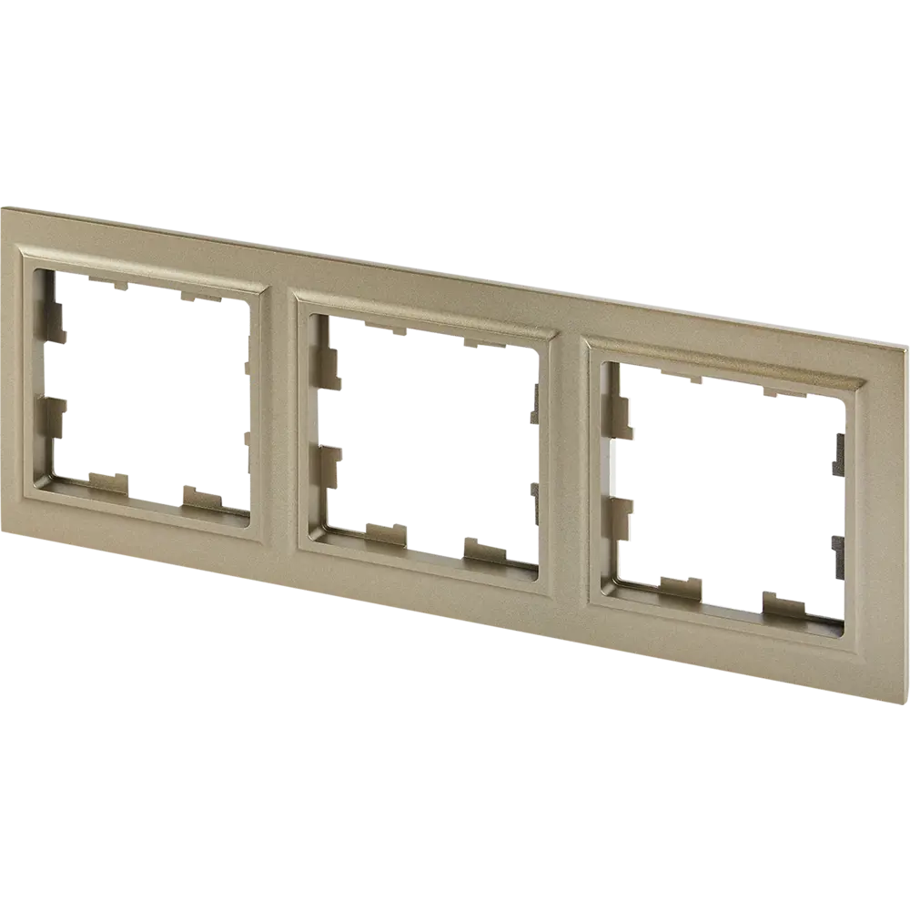 Рамка IEK Brite-3 для розеток и выключателей в цвете шампань 87761360 STLM-1402899 - Вид №2