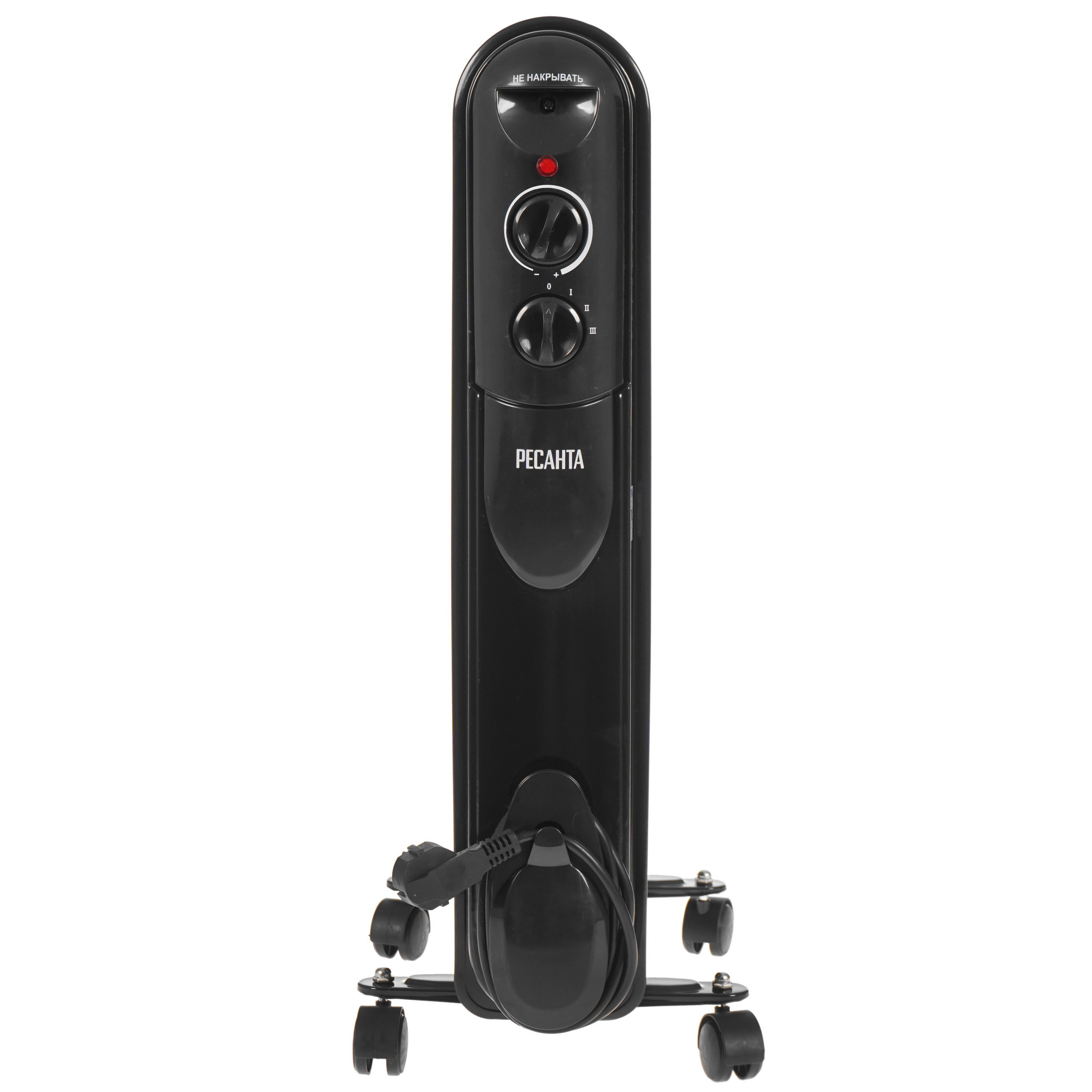 5301973 Масляный обогреватель Ресанта ОМПТ-12НЧ черный STDN-0086367 - Вид №1