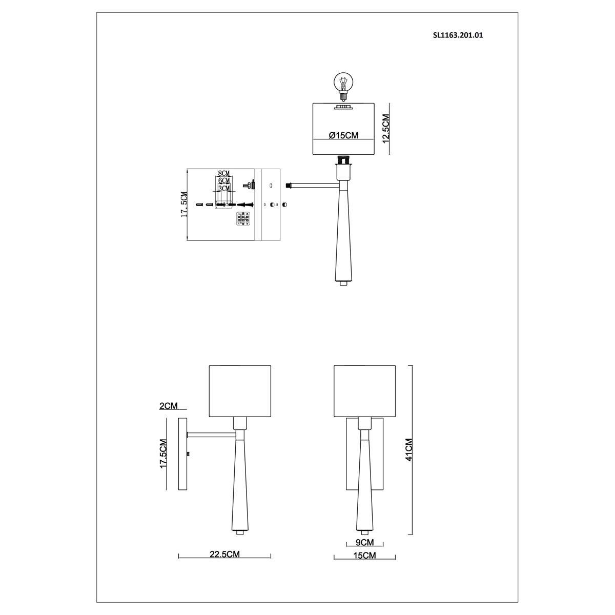 90000787 Бра Vellino E14 SL1163.201.01 цвет белый STLM-0080280 ST LUCE