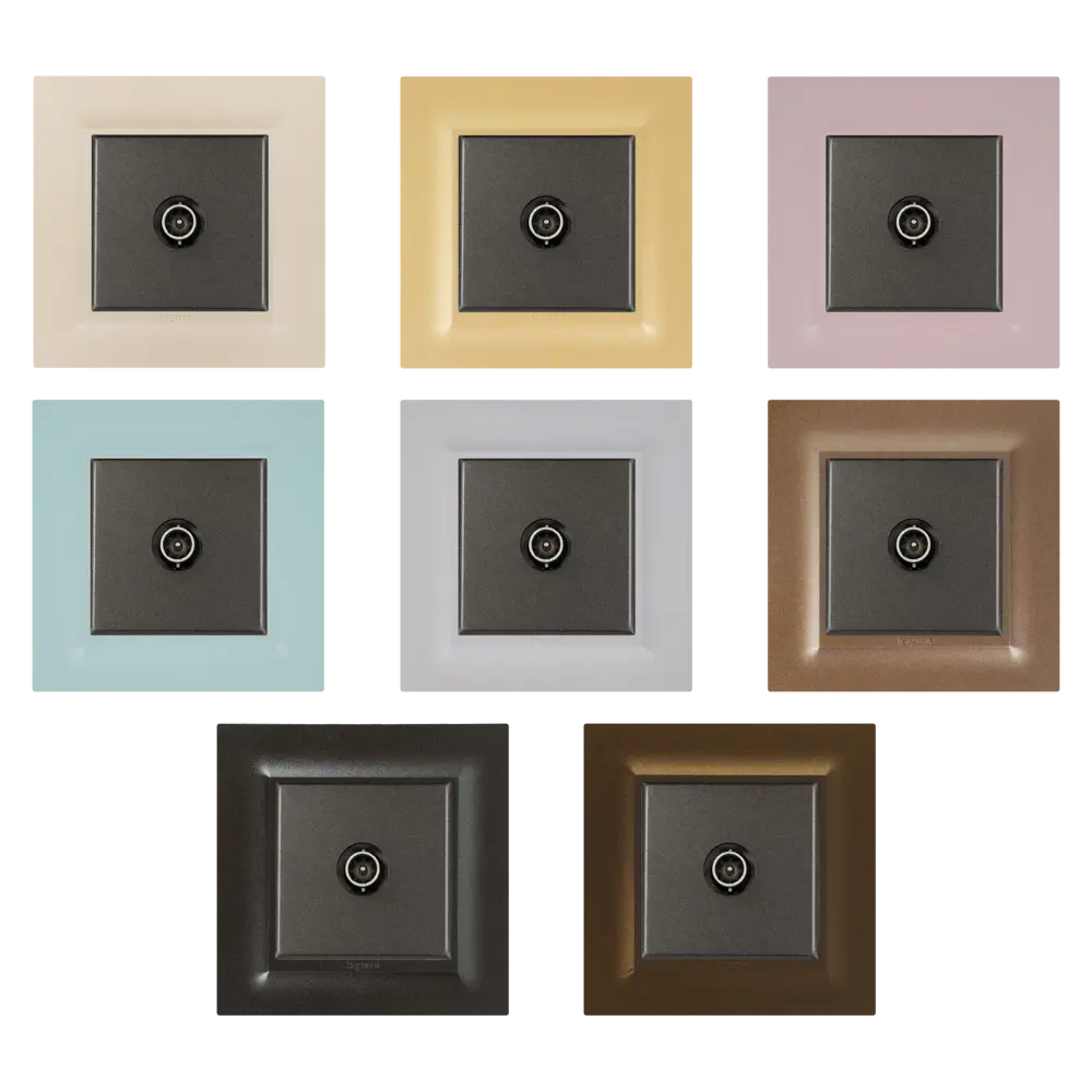 Проходная ТВ-розетка Legrand Structura магнезиум для последовательного подключения 82064633 STLM-0018622 - Вид №1