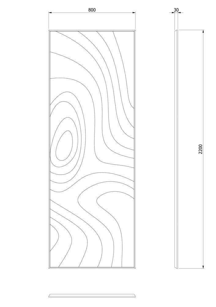 Прямоугольное зеркало с рамой стены Agon Essence RE-WOOD ARCH-00084503 - Вид №4