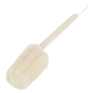 Мочалка для бани с деревянными ручками люфа