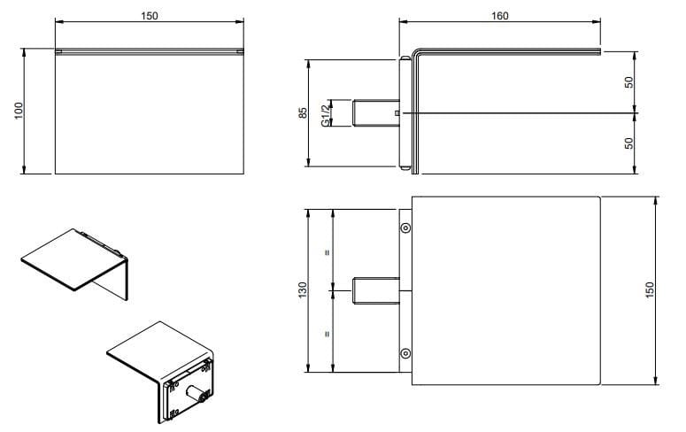 Смеситель для ванны из нержавеющей стали с душем Rubinetterie Treemme 3.6 ARCH-00023668 - Вид №3