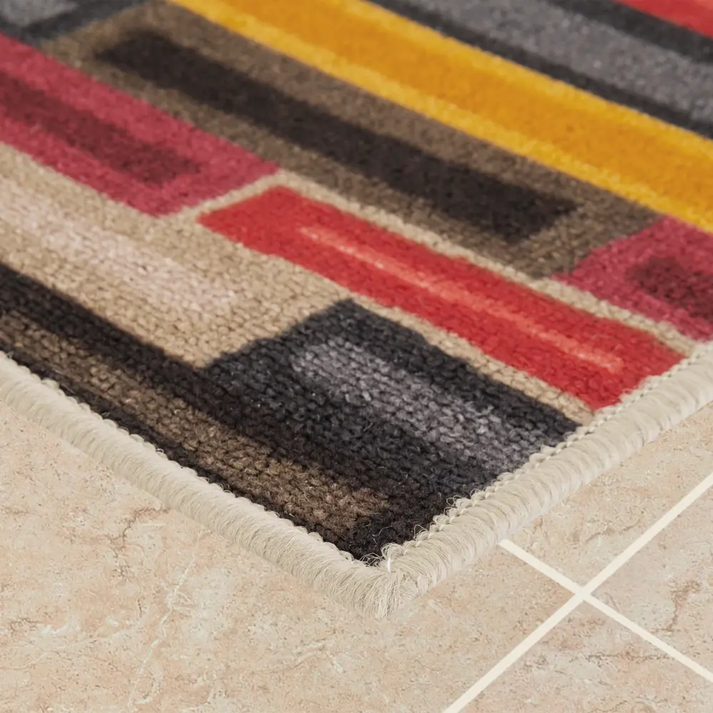 Коврик Ctim Стелла 40x60 см нейлон цвет жёлтый/оранжевый STLM-2044830 - Вид №1