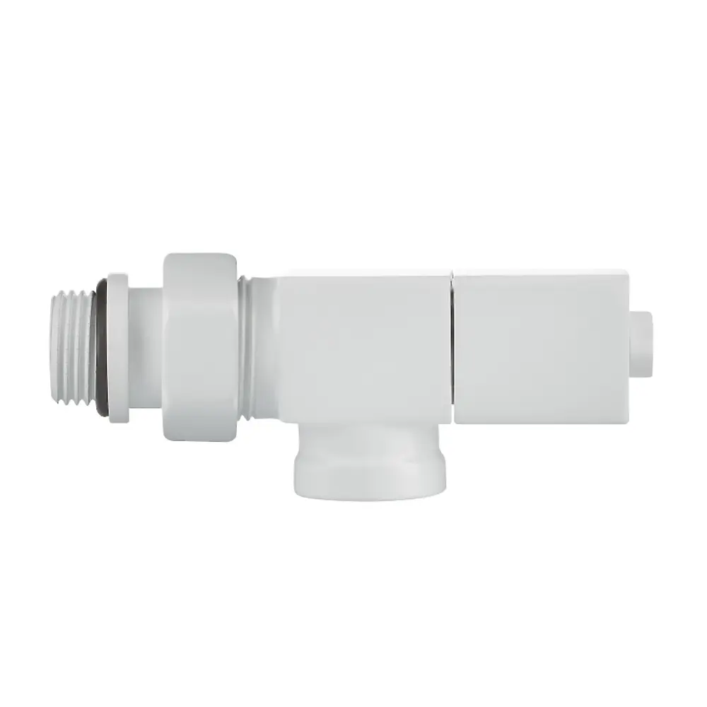 Набор вентилей для радиатора Royal Thermo Cube 1/2" осевой цвет белый STLM-2081420 - Вид №7