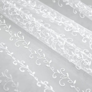Тюль 1 м/п Вышивка 908832 сетка 290 см цвет белый