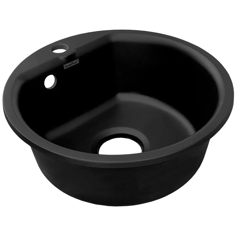 GRANFEST Smart GF-SM 435 - Кухонная мойка из мраморной крошки черного цвета 89364735 STLM-0883972 - Вид №2
