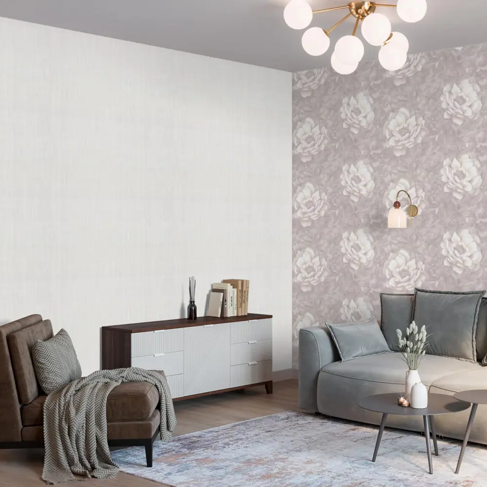 Флизелиновые обои Palitra Life Valencia в бежевых тонах для элегантного интерьера 89373858 STLM-1400130 - Вид №4