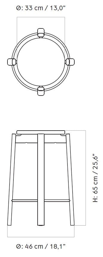 Высокий деревянный штабелируемый стул с мягким сиденьем Audo Copenhagen Passage ARCH-00140143 - Вид №6