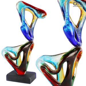 4593 ORIGINALMURANOGLASS Матовая материя - Абстрактная скульптура - муранское стекло OMG 29 см