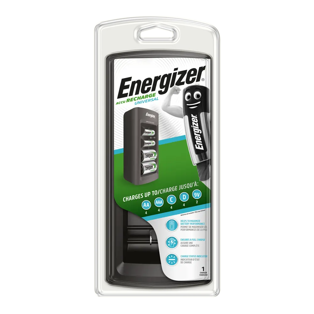 Зарядное устройство для аккумуляторных батареек Energizer Universal 4 шт. цвет черный STLM-2065003