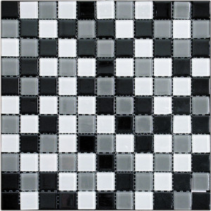 Декоративная мозаика CPM-16-25-300x300 30x30см стекло цвет черный NATURAL Color Palette Mix