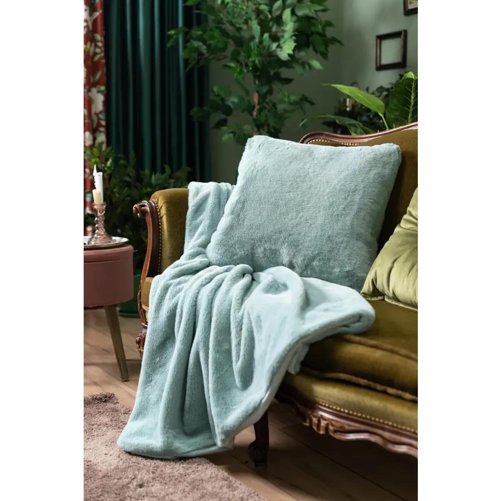 Подушка Inspire Swanny 45x45 см цвет светло-бирюзовый 82485717 STLM-2005847  - Вид №4