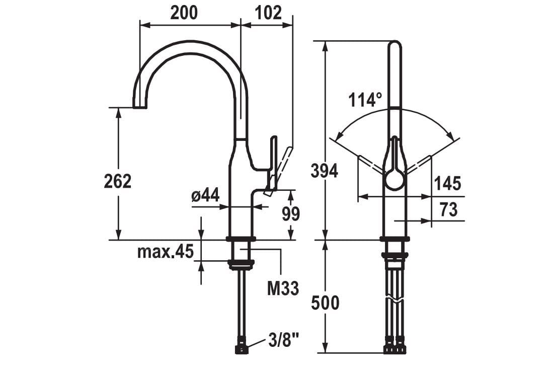 Смеситель для кухни с поворотным изливом KWC SIN ARCH-00051934 - Вид №17