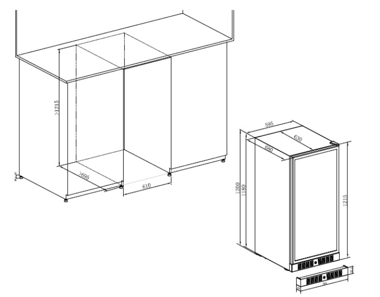 9173362 Винный шкаф Temptech ST120DRB черный STDN-0062054 - Вид №5