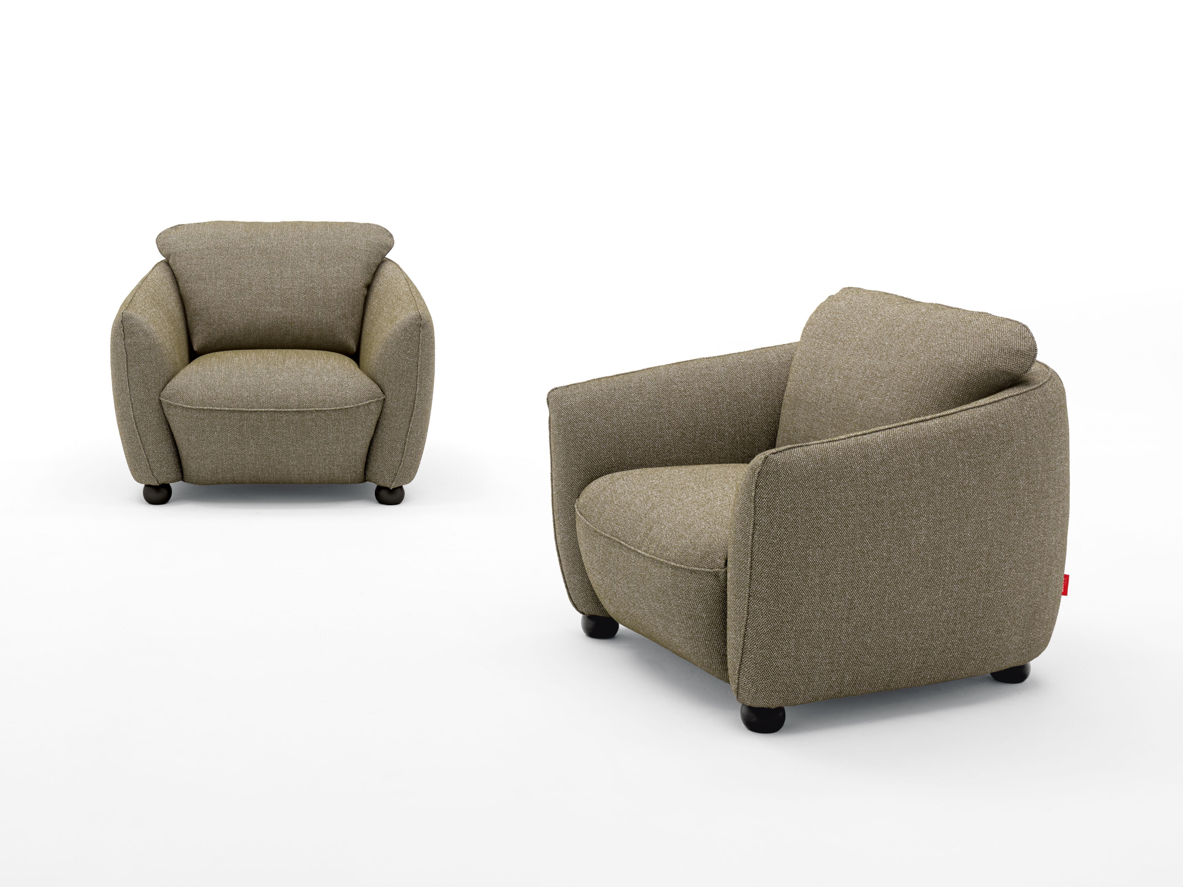 Тканевое кресло с подлокотниками AERRE ITALIA RONDÒ ARCH-00106291