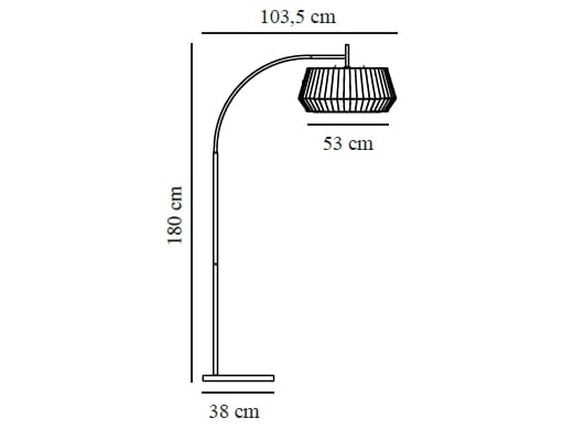 Металлический торшер с хлопковым абажуром Nordlux Dicte ARCH-00019880 - Вид №2