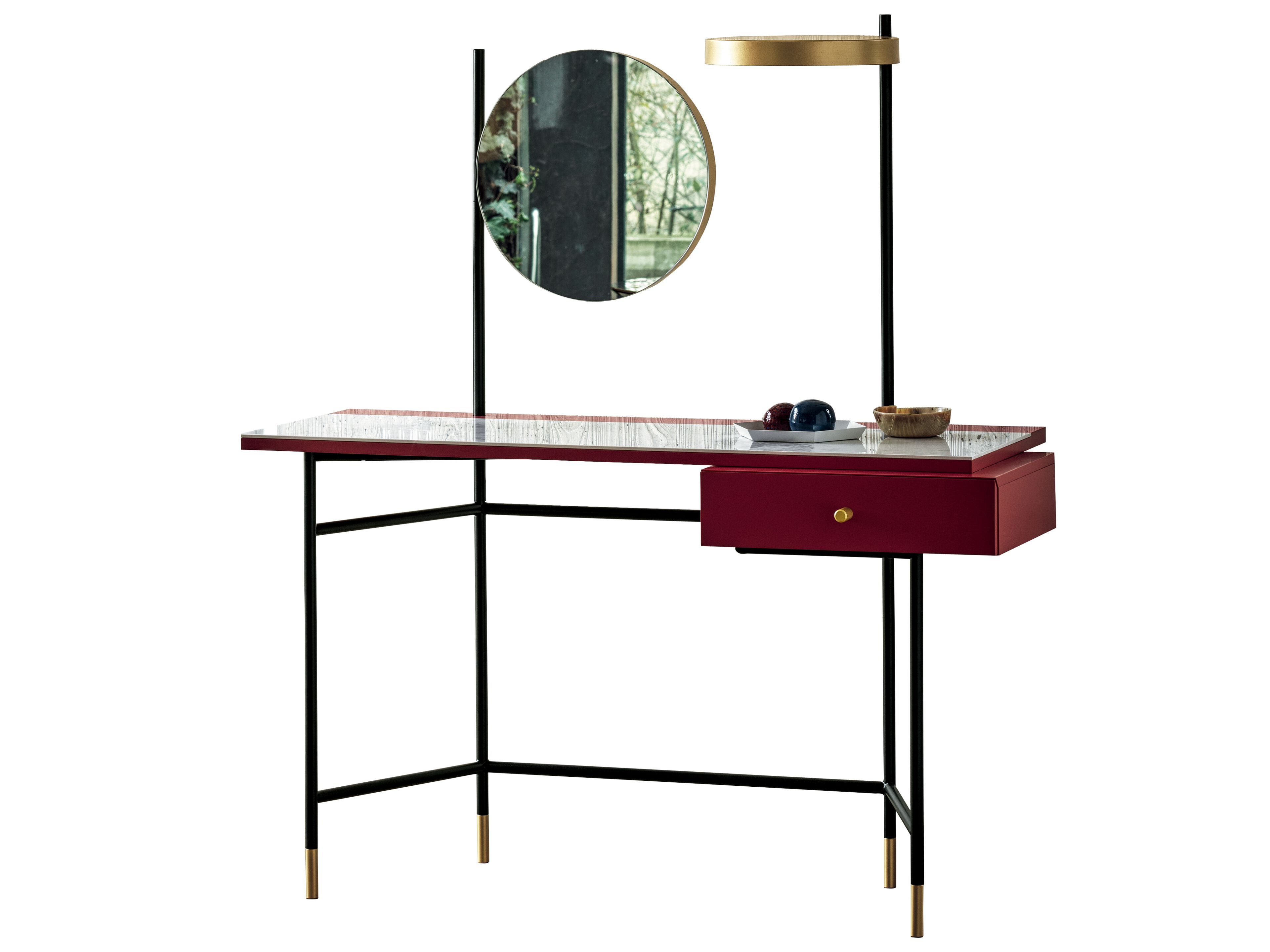 Стальной стол с меламиновой столешницей и ящиком Bontempi Casa VANITY ARCH-00057775