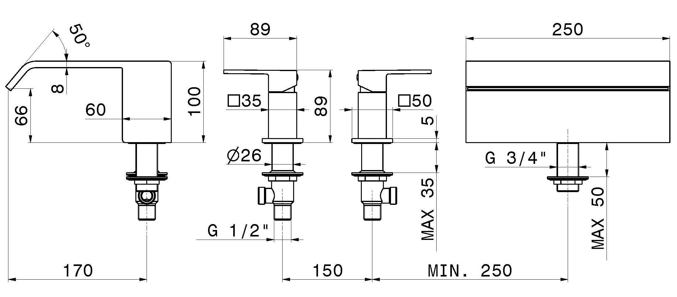 Набор каскадных ванн Newform водопады ARCH-00040802 - Вид №2