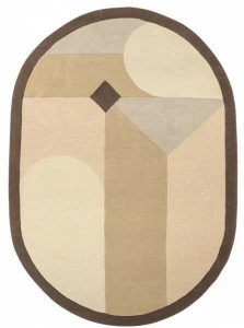 Toulemonde Bochart Овальный шерстяной коврик с геометрическими мотивами Access