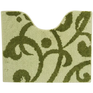 Коврик для туалета Mr Penguin Узоры, 40х50 см, микрофибра, цвет зелёный