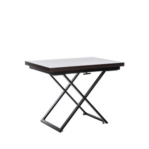 90721809 Кухонный стол прямоугольный Манxэттен 140x100 см ЛДСП цвет черный STLM-0355080 LESET