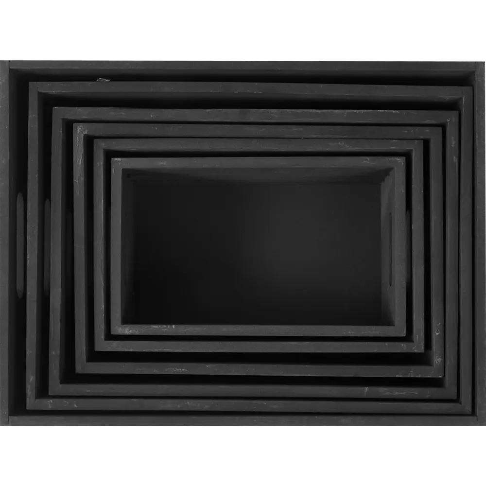 Ящик декоративные 30x22x40 см дерево черный, 6 шт Atmosphera STLM-2188060 - Вид №3