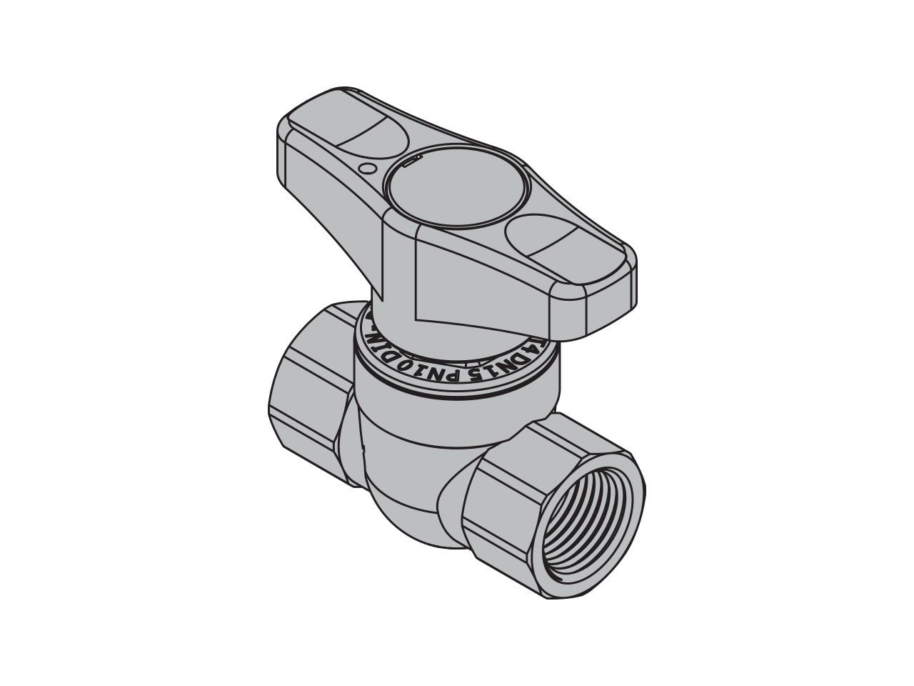 Запорный клапан Top Entry в прямом исполнении с резьбой F/F с управлением ручкой TECO T4 ARCH-00077485
