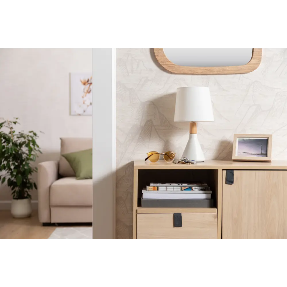 Настольная лампа Inspire Marseille 1xE14x40 Вт, металл/лён, цвет белый STLM-2168686 - Вид №6