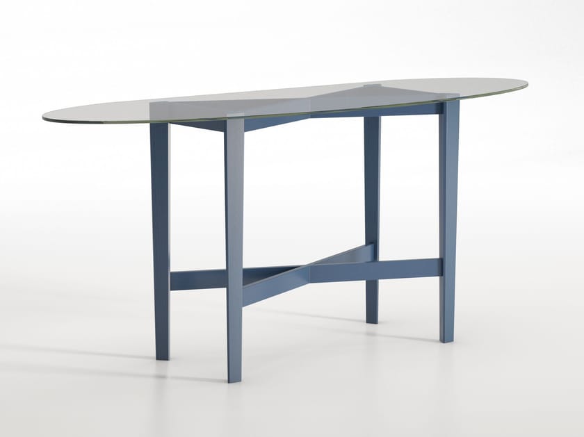 Консольный стол с хрустальной столешницей и основанием из бука BBB Луи-Филипп ARCH-00021689