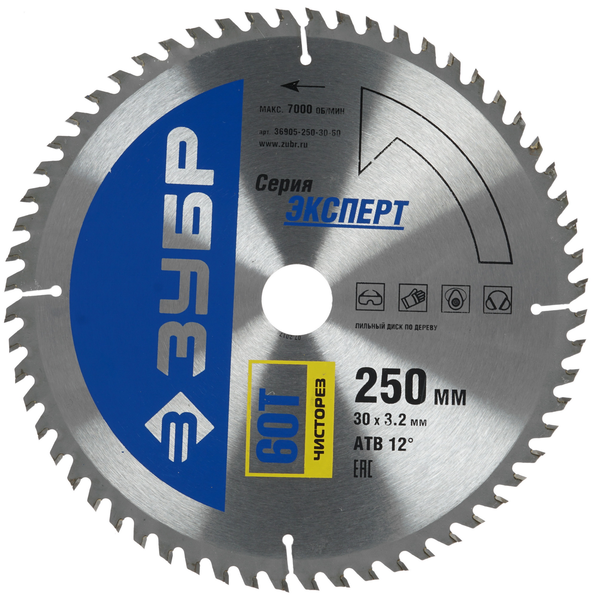 Диск пильный ЗУБР Чистый рез 36905-250-30-60 1264334 STDN-0019087