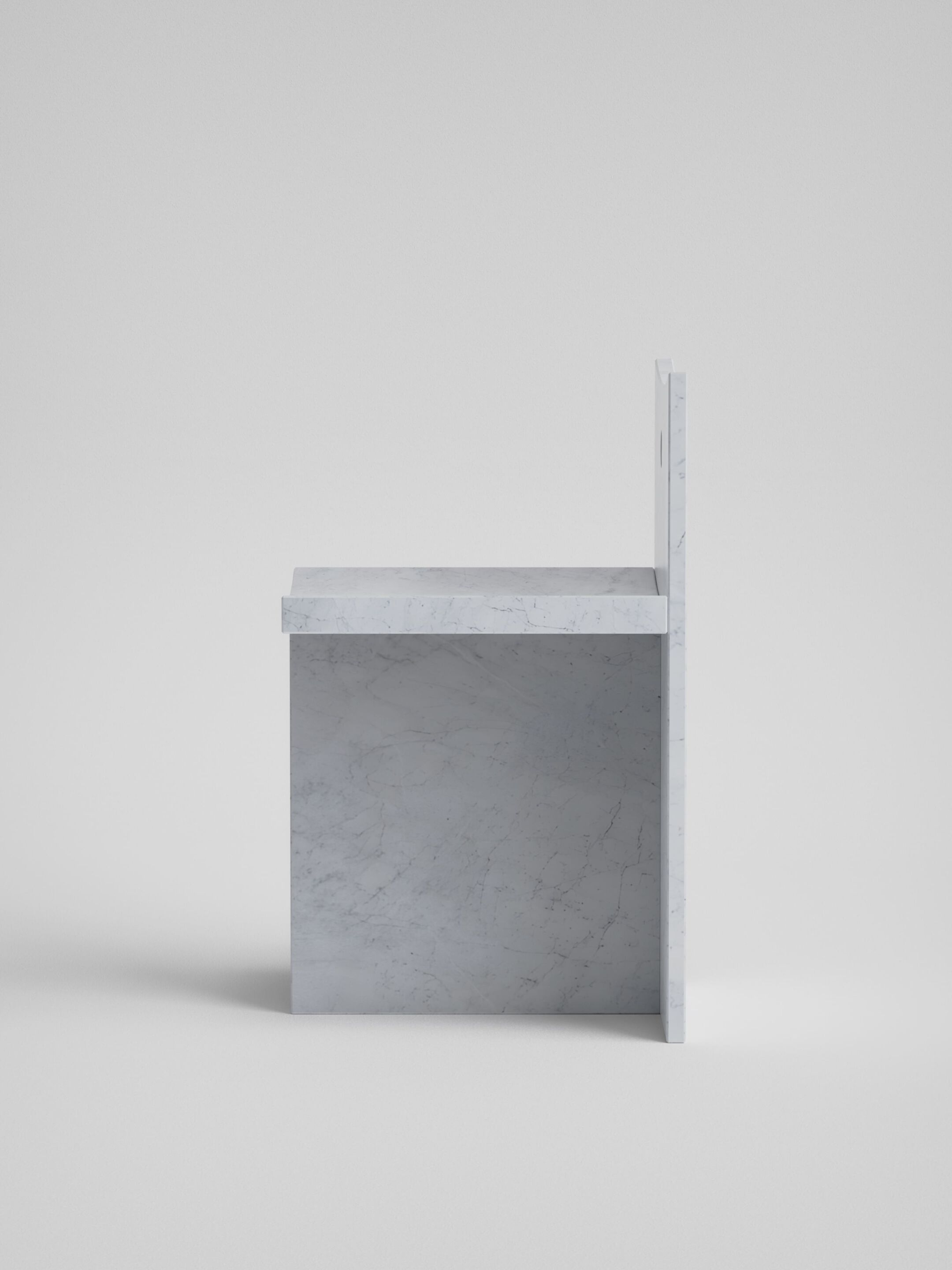 Кресло с низкой спинкой из белого каррарского мрамора Pistore Marmi Pistore Marmi X McGannon Saad ARCH-00075792 - Вид №4