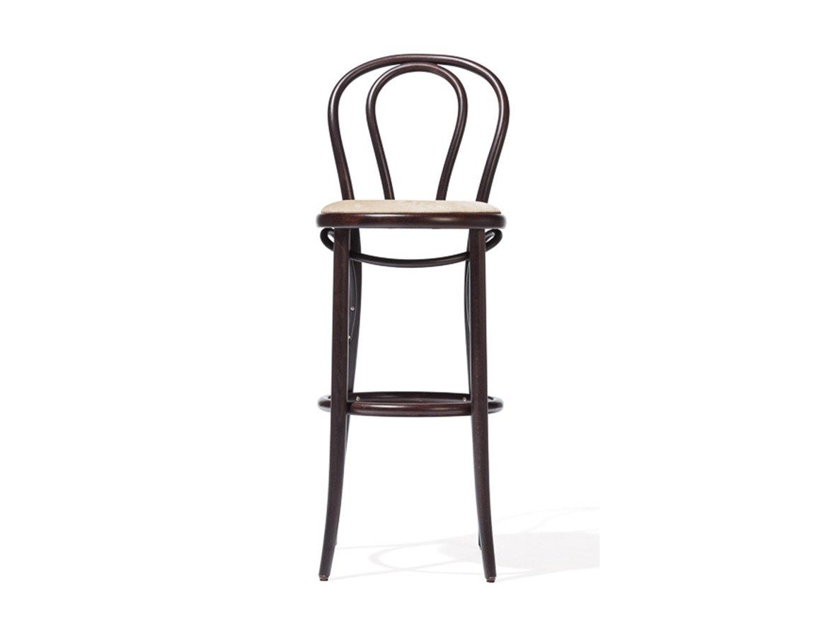 Высокий деревянный стул с мягким сиденьем TON N° 18 ARCH-00116390