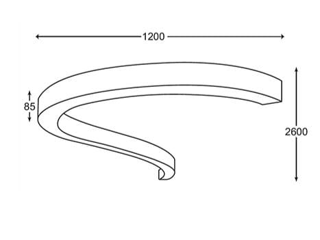Алюминиевый светодиодный потолочный светильник Terzo Light Questionmark ARCH-00056153 - Вид №2
