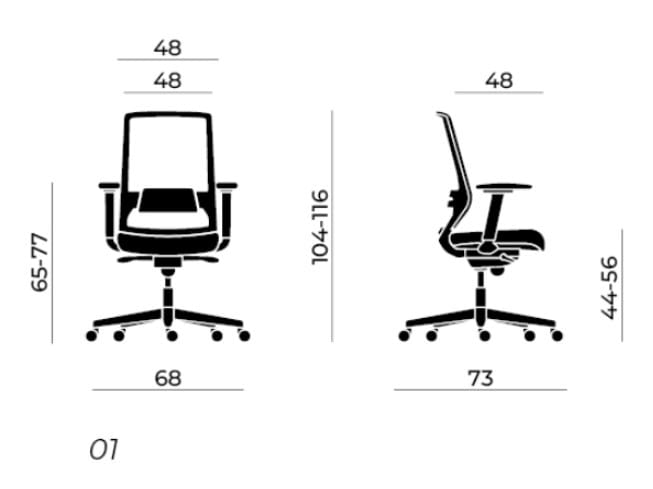 Офисное кресло с 5 спицами Nahu Логика ARCH-00114127 - Вид №6