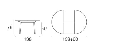 Стальной выдвижной круглый садовый стол emu Plus4 ARCH-00109357 - Вид №8