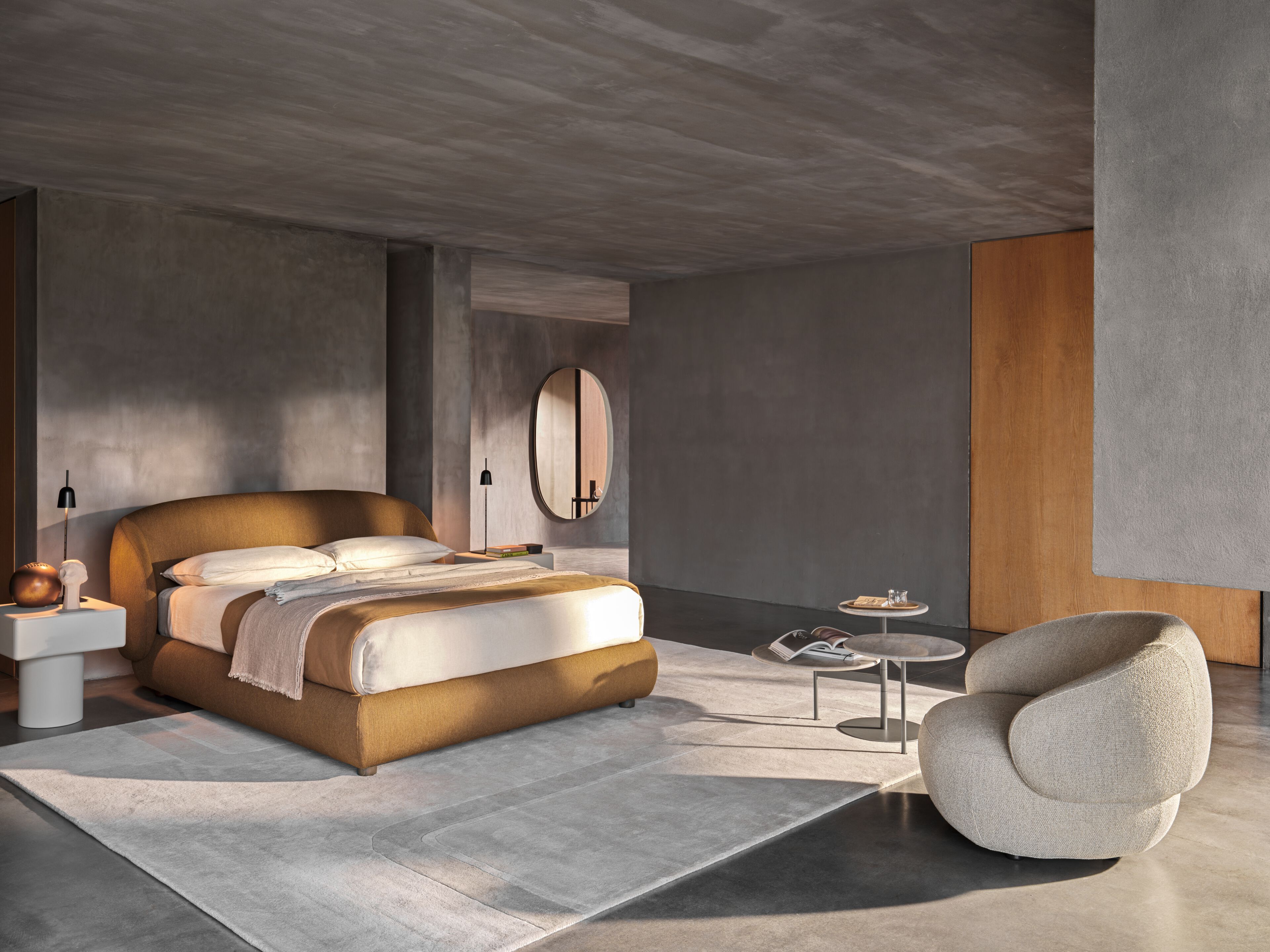 Двуспальная кровать из ткани с мягким изголовьем Ditre Italia PACIFIC ARCH-00033252 - Вид №4