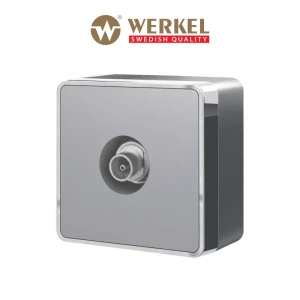 Розетка ТВ оконечная накладная Werkel a052778, цвет серебряный