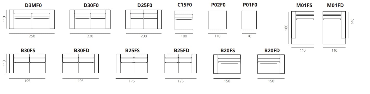 Съемный диван из ткани AERRE ITALIA ESATTO ARCH-00108795 - Вид №3