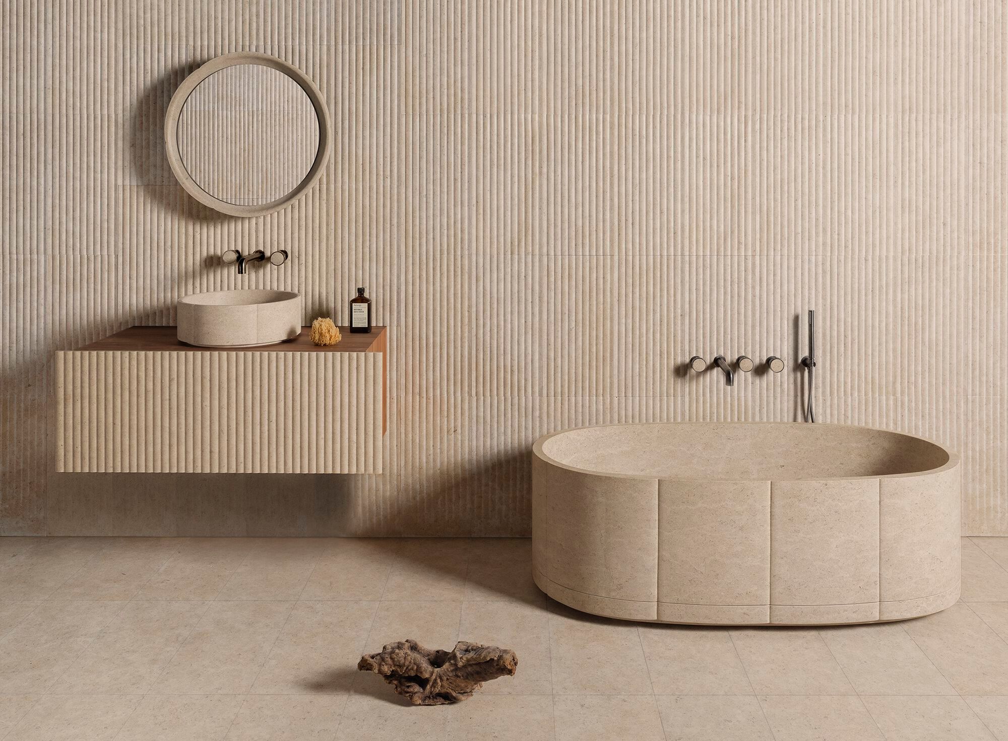 Настенное мраморное круглое зеркало LUCE DI CARRARA Sartoriale ARCH-00110844 - Вид №1