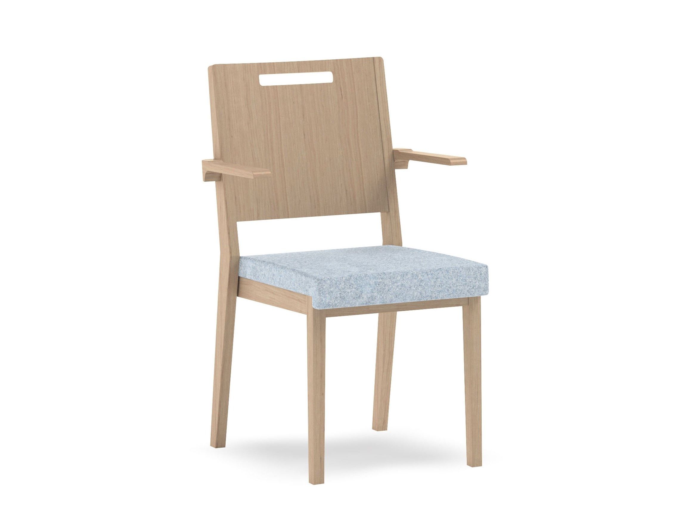 Штабелируемый тканевый стул с подлокотниками PIAVAL ARCH-00062352