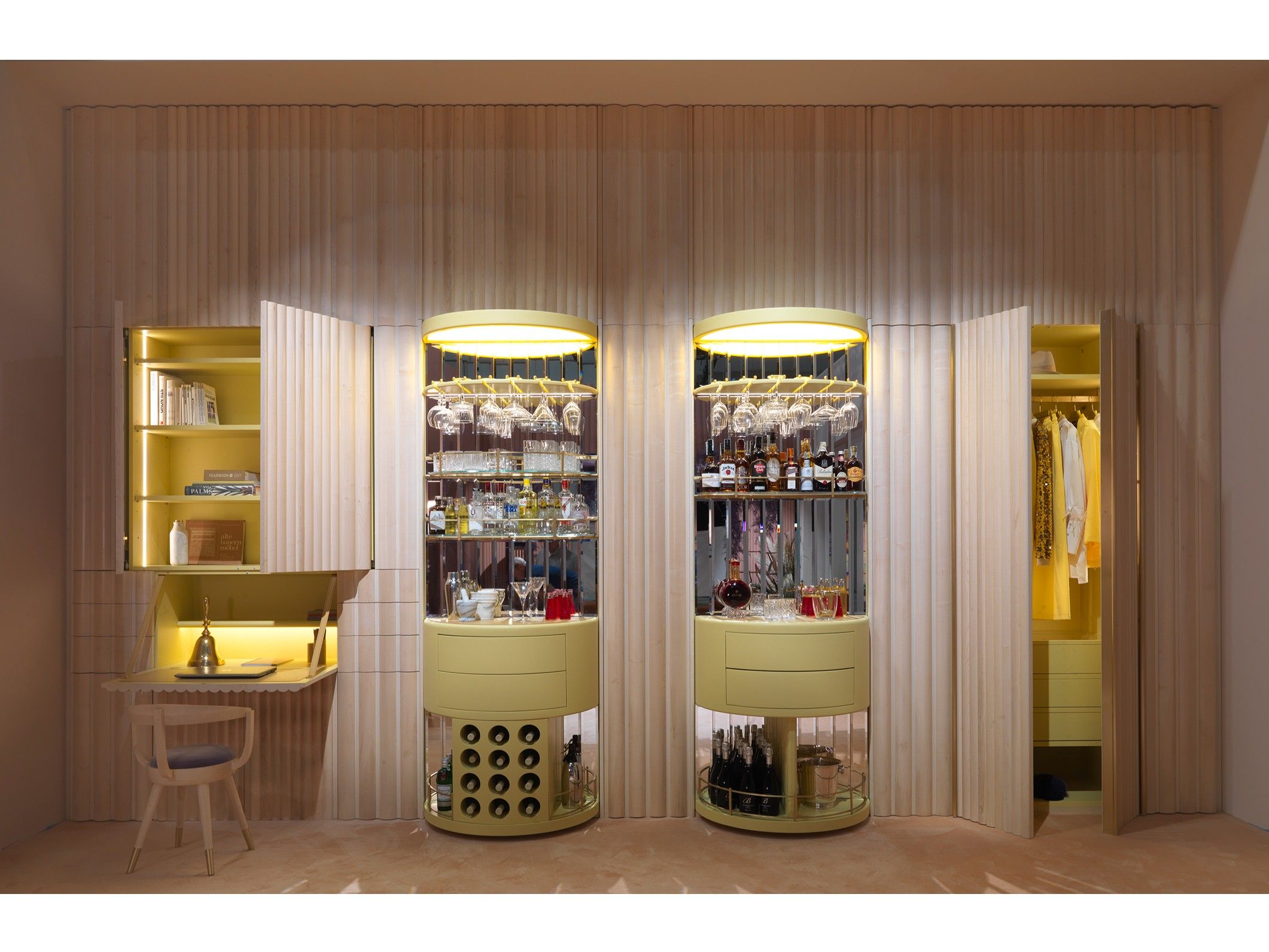 Секционная стеновая обшивка из массива дерева Fratelli Boffi Сюрприз! ARCH-00093066