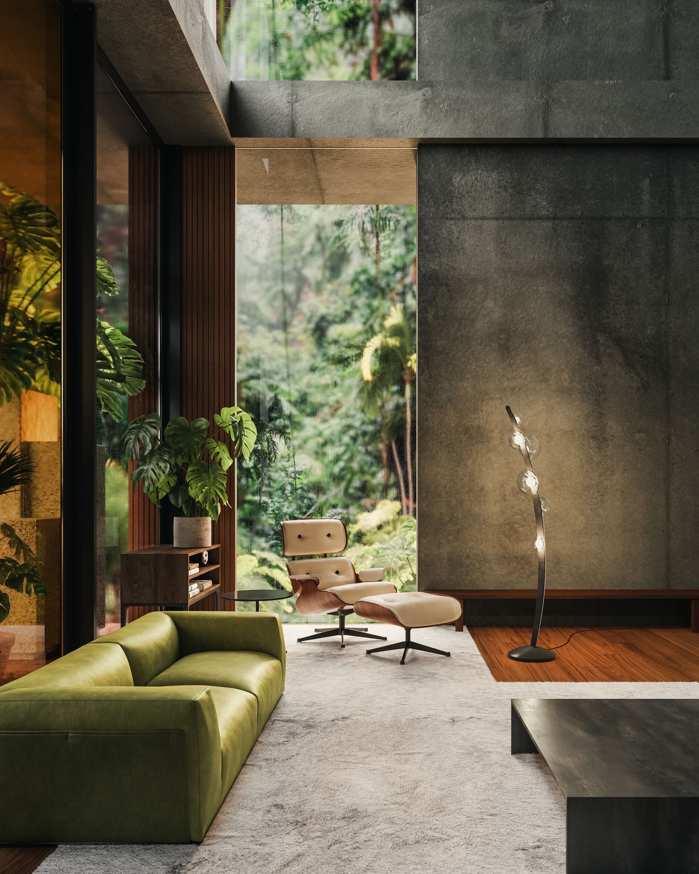 Светодиодный торшер из веганской кожи и выдувного хрусталя bomma Dew Drops ARCH-00062435 - Вид №2