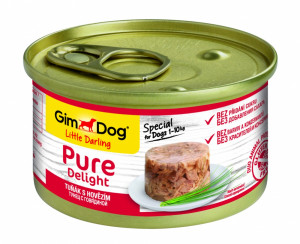 ПР0043883 Корм для собак Pure Delight тунец с говядиной конс. 85г GIMBORN