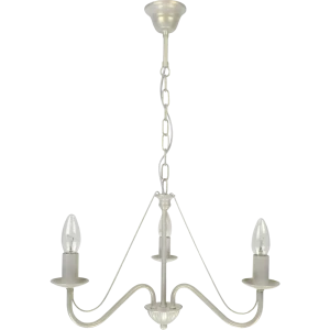 Люстра подвесная "Белый жемчуг", 3 лампы, 15 м², цвет белый