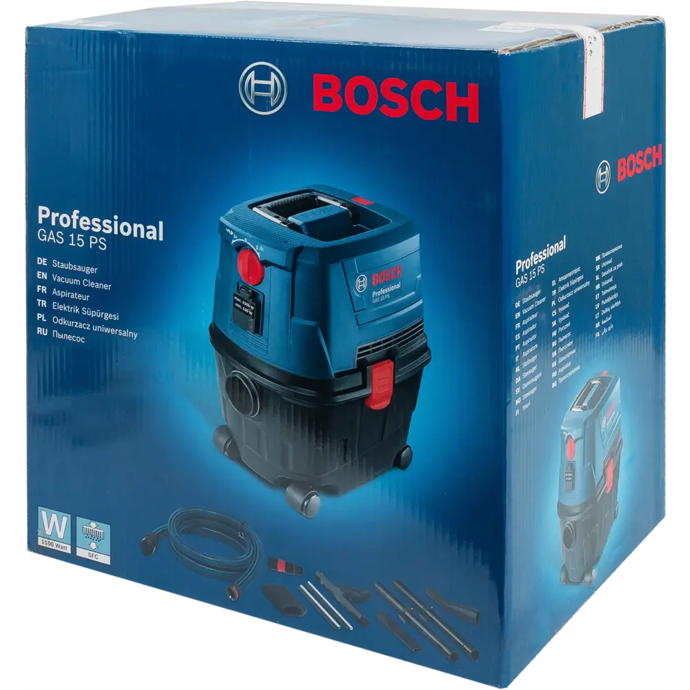 Пылесос Bosch GAS 15 PS, 06019E5100, 1100 Вт, 15 л BOSCH PROFESSIONAL STLM-2176653 - Вид №5