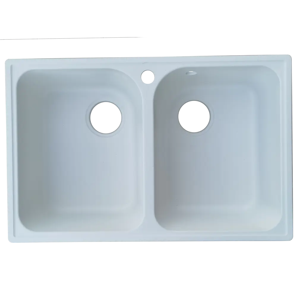 Кухонная мойка DELINIA с двумя чашами из кварцевого композита 73,5×47,4 см 87810901 Мойка врезная STLM-0885713 - Вид №4