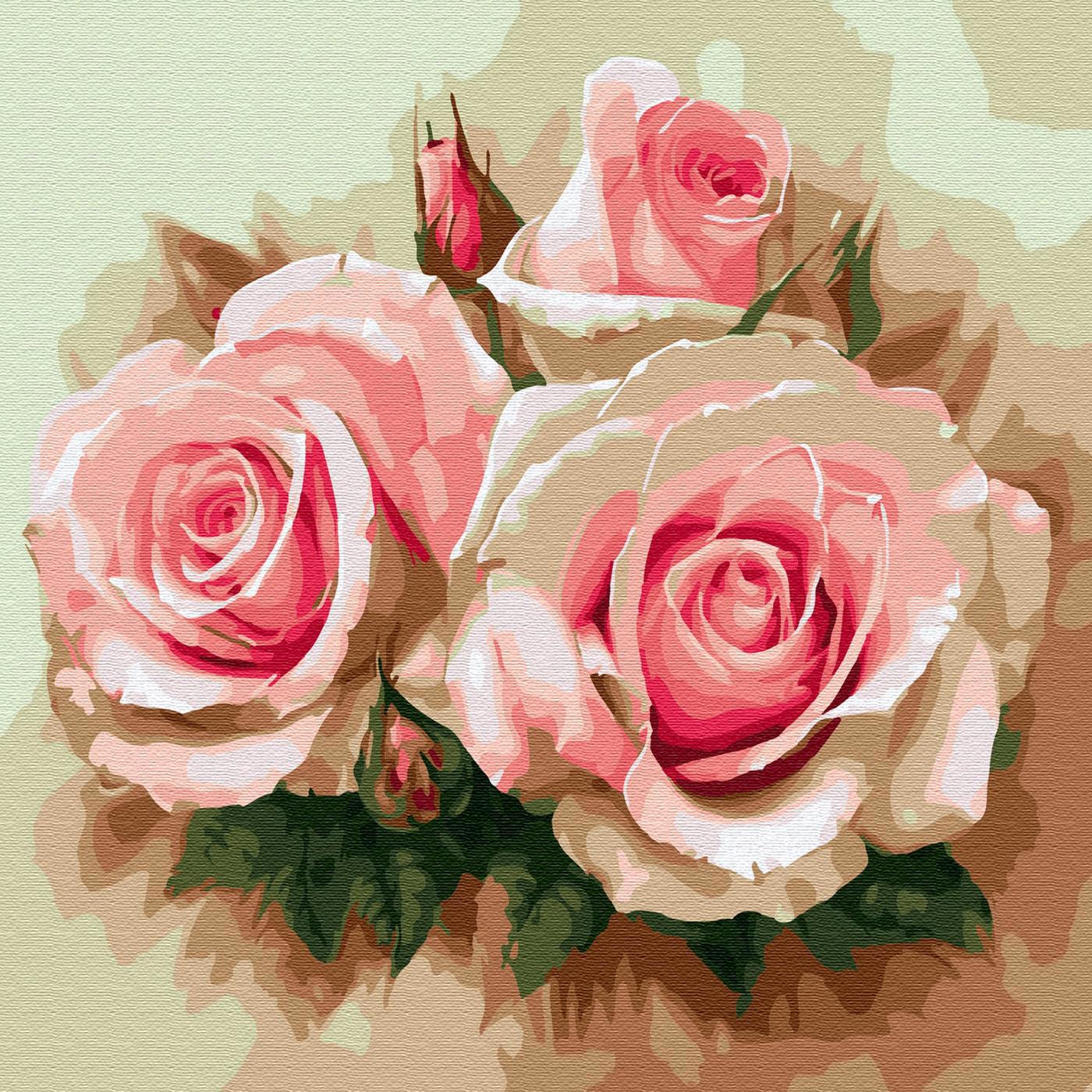90299682 Картина по номерам 30х30 см Розовое трио (20 цветов) STLM-0174384 MOLLY